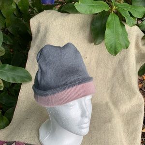 Dusty Rose & Light Gray Brand New Beanie Hat. Soft Supple Warm Comfy. Quality.